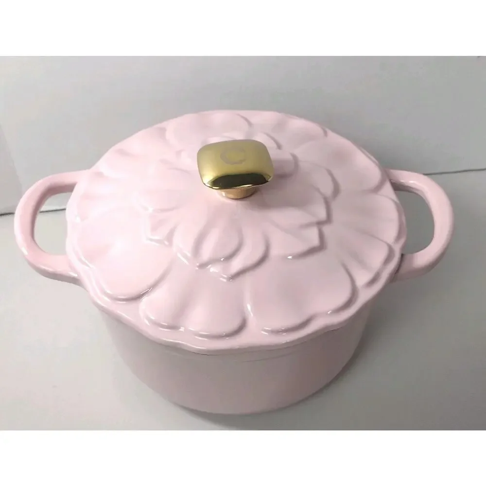 Crofton 2 Qt. Cast Iron Dutch Oven Pink NEW